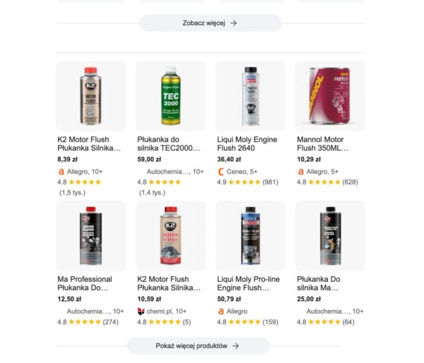 Ile kosztuje płukanka do silnika?